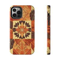 Reddish Orange Star Flower Fall Vibes Tough Phone Cases!