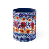 Boho Tropical Watercolor Florals Accent Coffee Mug, 11oz! Free Shipping! Great For Gifting! Lead and BPA Free!