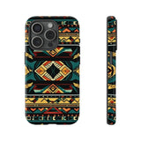 Black Aztec Tough Cases! Cellphone Cases! Multiple Sizes Available! Apple iPhone, Samsung Galaxy, and Google Pixel devices!