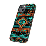 Turquoise Aztec Tough Cases! Cellphone Cases! Multiple Sizes Available! Apple iPhone, Samsung Galaxy, and Google Pixel devices!