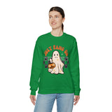 Just Fang On Retro Ghost Unisex Heavy Blend Crewneck Sweatshirt! Halloween! Fall Vibes!