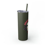 Creep It Real Roller Skating Skinny Tumbler with Straw, 20oz! Multiple Colors! Halloween!