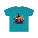 Watercolor Pumpkin Halloween Fall Vibes Unisex Graphic Tees!