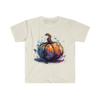 Watercolor Pumpkin Halloween Fall Vibes Unisex Graphic Tees!