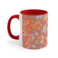 Boho Orange Florals Accent Coffee Mug, 11oz! Free Shipping! Great For Gifting! Lead and BPA Free!