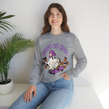 Creep it Real Skate Boarding Retro Ghost Unisex Heavy Blend Crewneck Sweatshirt! Halloween! Fall Vibes!