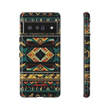 Black Aztec Tough Cases! Cellphone Cases! Multiple Sizes Available! Apple iPhone, Samsung Galaxy, and Google Pixel devices!