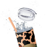 Your So Golden Butterfly Cow Printed Skinny Tumbler with Straw, 20oz! Multiple Colors!