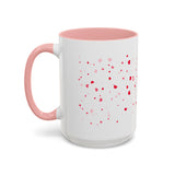 Disco Fox I Love You Valentines Day Accent Coffee Mug (11, 15oz)! Free Shipping! Microwave and Dishwasher Safe! BPA Free