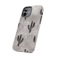 Grey Acid Wash Cactus Western Tough Phone Cases!