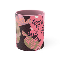 Boho Pink Quilted Accent Coffee Mug, 11oz! Free Shipping! Great For Gifting! Lead and BPA Free!