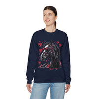 Valentines Day Black Horse Red Hearts Edition Unisex Sweatshirt! Retro! Free Shipping!!!