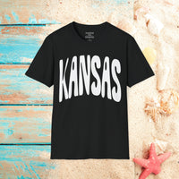 Kansas Groovy Unisex Graphic Tees! Summer Vibes! All New Heather Colors!!! Free Shipping!!!