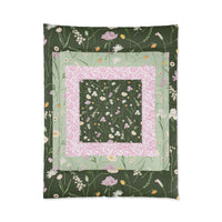 Paisley May, Girly Boho Pink and Green Quilt Comforter! Super Soft! Free Shipping!! Mix and Match for That Boho Vibe!