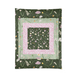 Paisley May, Girly Boho Pink and Green Quilt Comforter! Super Soft! Free Shipping!! Mix and Match for That Boho Vibe!