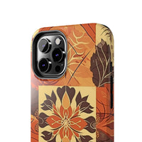 Reddish Orange Star Flower Fall Vibes Tough Phone Cases!