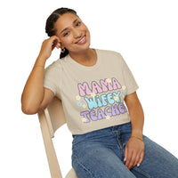 Mama Wifey Teacher Unisex Graphic Tees! All New Heather Colors!!! Free Shipping!!! Back To School!