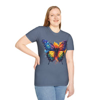 Spring Rainbow Butterfly Unisex Graphic Tees! Spring Vibes! All New Heather Colors!!! Free Shipping!!!