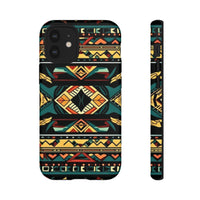 Black Aztec Tough Cases! Cellphone Cases! Multiple Sizes Available! Apple iPhone, Samsung Galaxy, and Google Pixel devices!