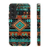 Turquoise Aztec Tough Cases! Cellphone Cases! Multiple Sizes Available! Apple iPhone, Samsung Galaxy, and Google Pixel devices!