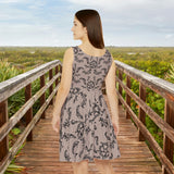 Vintage Lace Print Women's Fit n Flare Dress! Free Shipping!!! New!!! Sun Dress! Beach Cover Up! Night Gown! So Versatile!