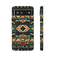 Black Aztec Tough Cases! Cellphone Cases! Multiple Sizes Available! Apple iPhone, Samsung Galaxy, and Google Pixel devices!