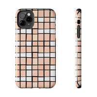 Pastel Pink Checkerboard Tough Phone Cases, Case-Mate!