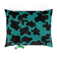 Black and Teal Blue Cow Print Pet Bed! Foxy Pets! Free Shipping!!!