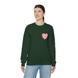 Valentines Day Pink Plaid Heart Basics Pocket Design Edition Unisex Sweatshirt! Retro! Free Shipping!!!