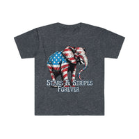 Stars and Stripes Forever Elephant Independence Day Unisex Graphic Tees!