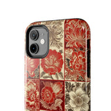 Royal Red Floral Fall Vibes Tough Phone Cases!