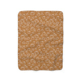 Cream and White Polka Dot Pumpkins Fall Vibes Halloween Sherpa Fleece Blanket!