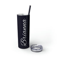 Custom Name Personalized Tumblers Skinny Tumbler with Straw, 20oz! Cursive Writing Option!