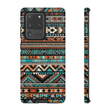 Teal and Orange Aztec Tough Cases! Cellphone Cases! Multiple Sizes Available! Apple iPhone, Samsung Galaxy, and Google Pixel devices!