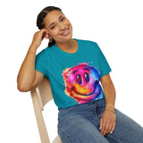 Happy Face Rainbow Unisex Graphic Tees! Summer Vibes! All New Heather Colors!!! Free Shipping!!!