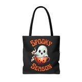 Spooky Season Version 2 Happy Little Ghost Halloween Fall Vibes Tote Bag!