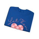 Valentines Day Let Them Plaid Heart Edition Unisex Sweatshirt! Retro! Free Shipping!!!