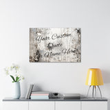 Custom Personalized Quote or Name Western Grey and White Canvas Gallery Wraps!