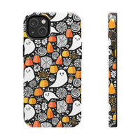 Spider Webs and Candy Corn Little Ghost Halloween Tough Phone Cases! Fall Vibes!