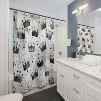 Grey, black, and White Queen and King Shower Curtains!