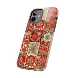 Royal Red Floral Fall Vibes Tough Phone Cases!