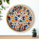 Boho Floral Cream Print Wall Clock! Perfect For Gifting! Free Shipping!!! 3 Colors Available!