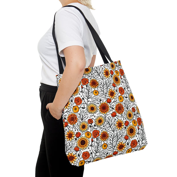 Sunflowers and Roses Fall Vibes Tote Bag!