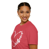 Valentines Day Butterfly Heart Medley White Version Unisex Graphic Tee! All New Heather Colors!!! Free Shipping!!!