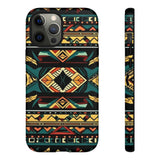 Black Aztec Tough Cases! Cellphone Cases! Multiple Sizes Available! Apple iPhone, Samsung Galaxy, and Google Pixel devices!