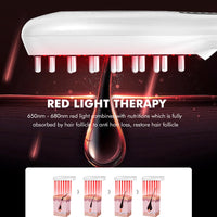 Electric Hair Growth and Scalp Health Massage Comb with Red/Blue Light Therapy