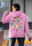 Pink Bubbly God is Within Her She Will Not Fall Psalms 46:5 Back Designs Unisex Heavy Blend Hooded Sweatshirt! Free Shipping!!!