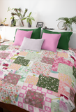 Riley, Girly Boho Pink Patchwork Quilt Comforter! Super Soft! Free Shipping!! Mix and Match for That Boho Vibe!