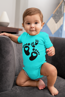 Little Baby Feet Heart Cut Out Unisex Infant Fine Jersey Bodysuit!
