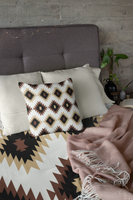 Western/Boho Aztec Brown Square Pillow!